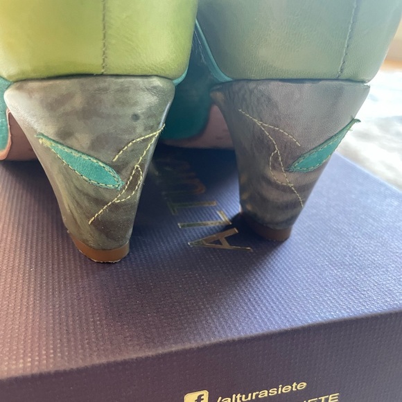 Altura Sie7e Handmade Leather Peep Toe SZ 23 | US 6 - Picture 3 of 7